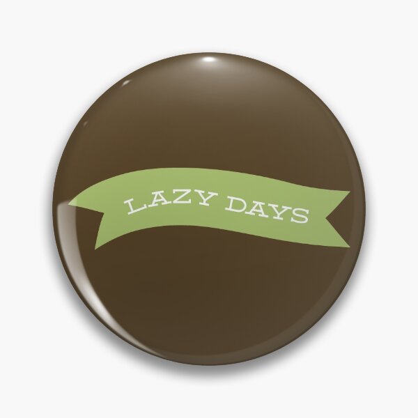 Artikelvorschau, Lazy Days Green Banner auf braunem Hintergrund entworfen und verkauft von Textography1.