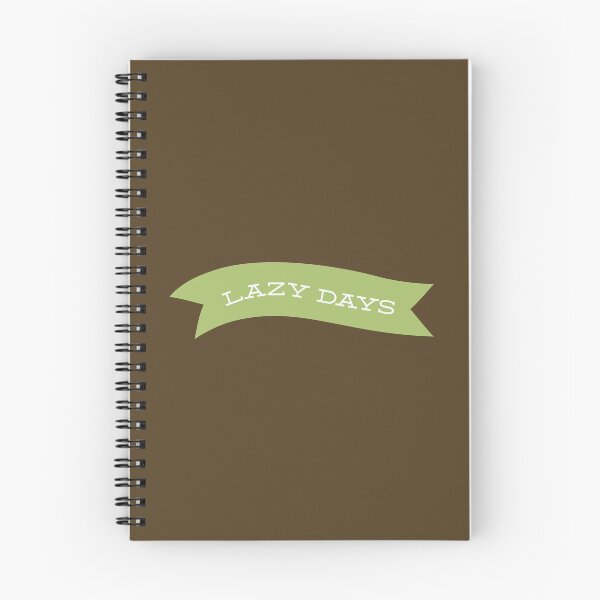 Item preview, Lazy Days Green Banner on Brown Background designed and sold by Textography1.