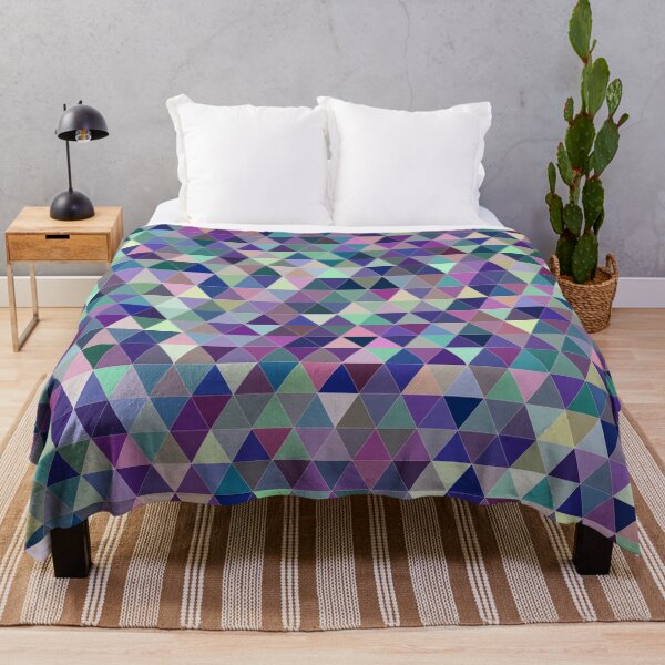 Item preview, Colorful triangles abstract geometric pattern designed and sold by likebakerdo.