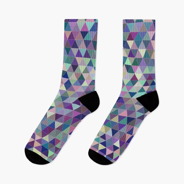 Item preview, Colorful triangles abstract geometric pattern designed and sold by likebakerdo.