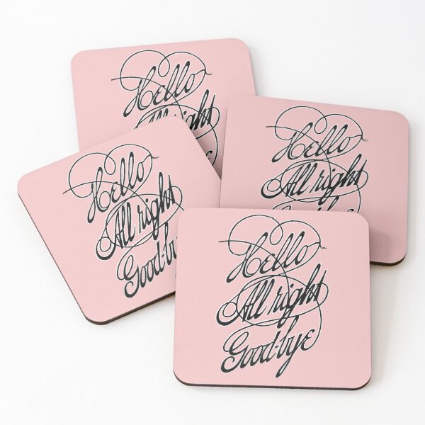 Item preview, Copy of Hello, All Right, Goodbye! Vintage Hand Lettering on Pink designed and sold by RecklessRosey.