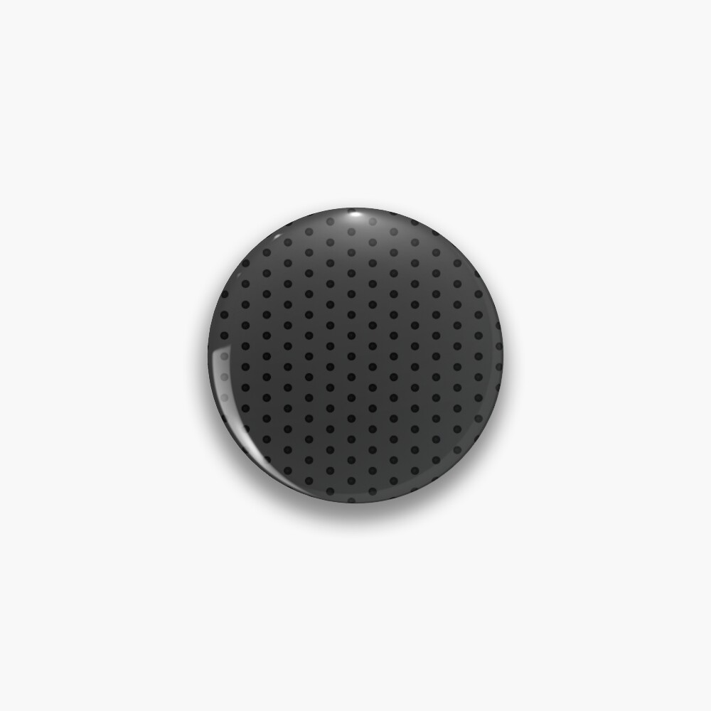 Dark Grey Black Rockabilly Pattern Pin