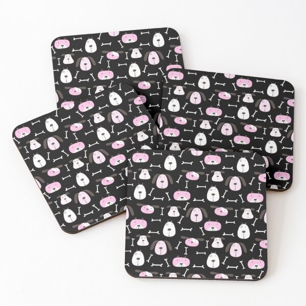 Item preview, Pink and White dog pattern designed and sold by Beyond Words.