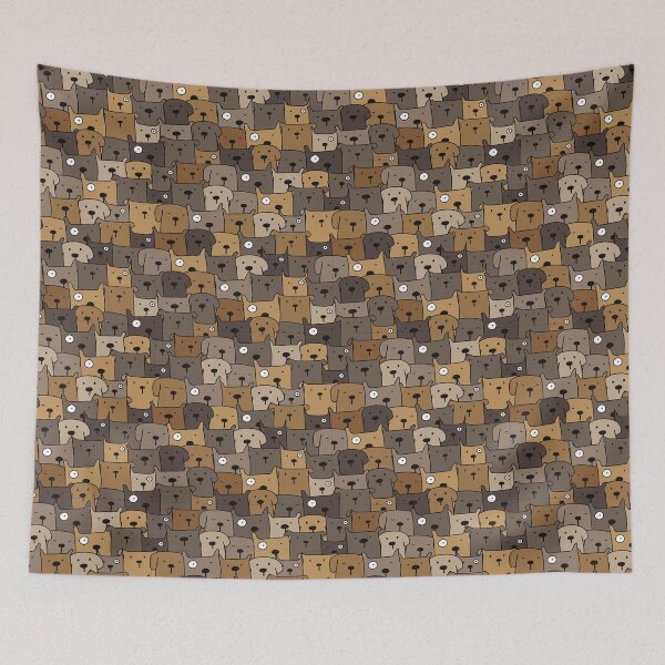 Item preview, Brown dog pattern designed and sold by Beyond Words.