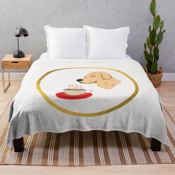 Item preview, Golden Retriever Smelling Coffee designed and sold by davidhipp.