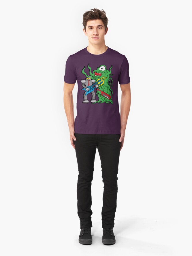 Alternate view of Robot Monster Power Jam Slim Fit T-Shirt