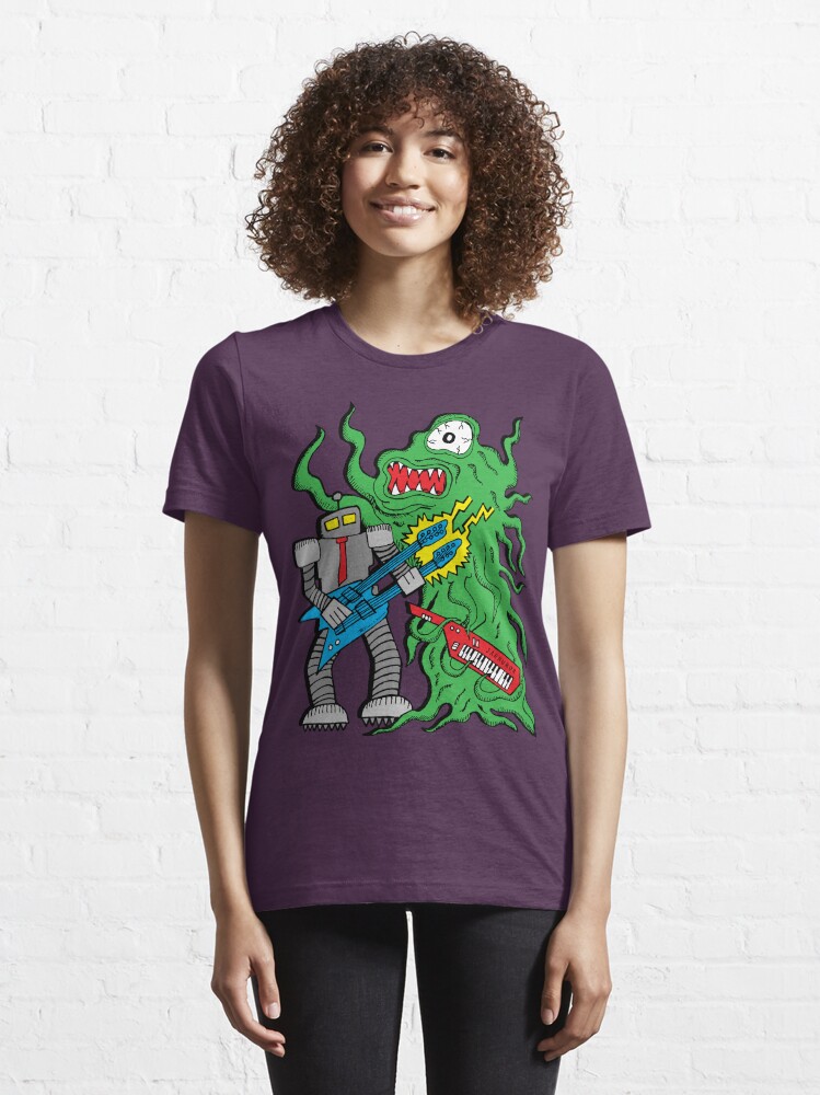 Alternate view of Robot Monster Power Jam Essential T-Shirt