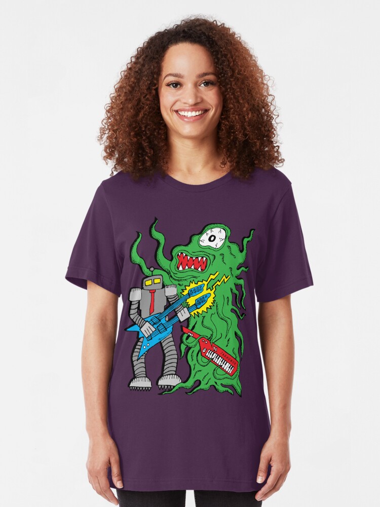 Alternate view of Robot Monster Power Jam Slim Fit T-Shirt