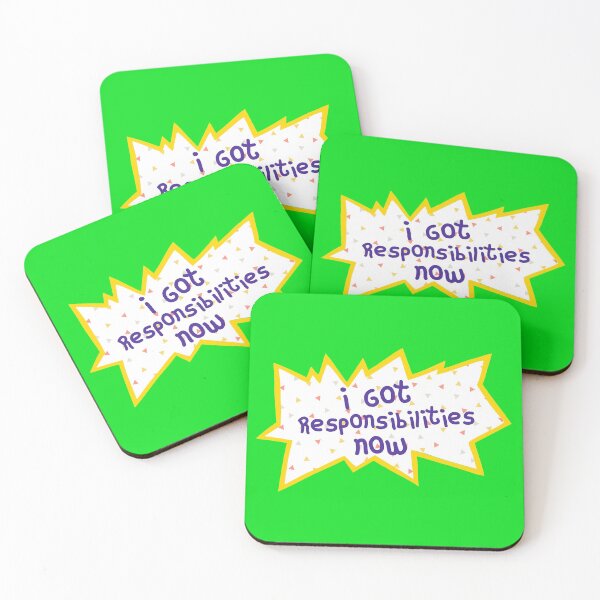 Item preview, Green Angelica i got responsibilities now Logo Quote 90s Retro Birthday Design Cartoon designed and sold by Sunny Collections.