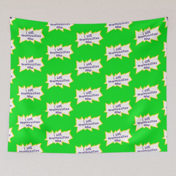 Item preview, Green Angelica i got responsibilities now Logo Quote 90s Retro Birthday Design Cartoon designed and sold by Sunny Collections.