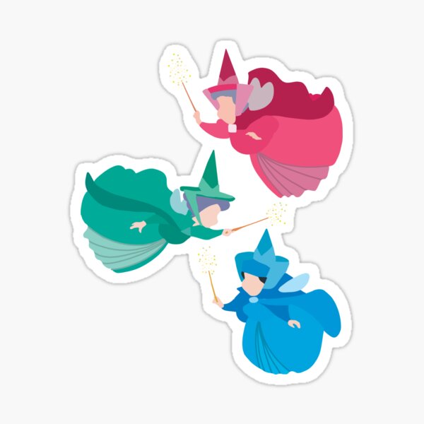 three good fairies Sticker