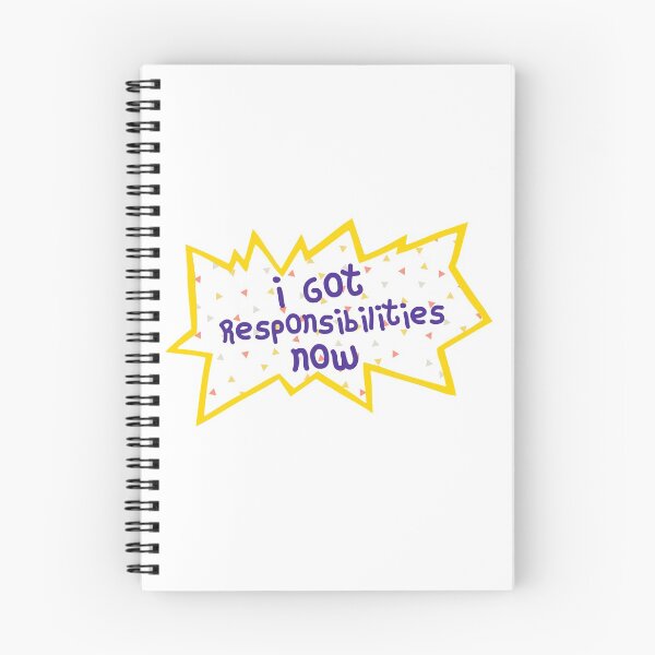 Item preview, White Angelica i got responsibilities Logo Quote 90s Retro Birthday Design Cartoon designed and sold by Sunny Collections.