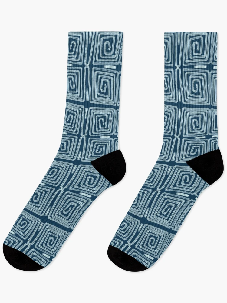 Thumbnail 1 of 5, Socks, Spiralling squares designed and sold by FunkyPattern.