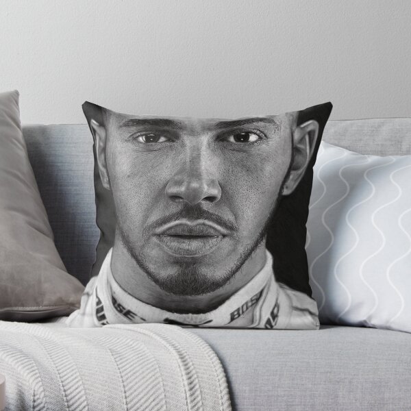 Lewis Hamilton Throw Pillow