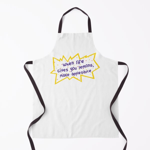 Item preview, White Angelica when life gives you lemons make applesauce Logo Quote 90s Retro Birthday Design Cartoon designed and sold by Sunny Collections.