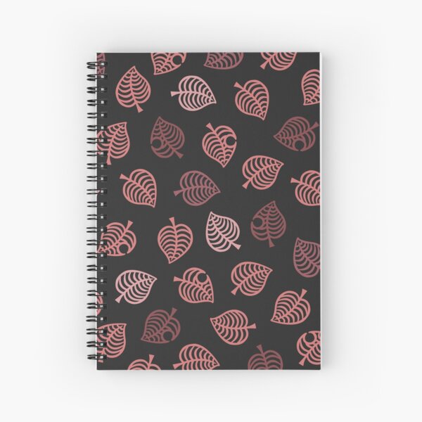 Nook Leaf Aloha Logo - Pink / Warm Taupe Colors Spiral Notebook