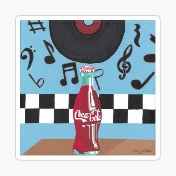 Enjoy Coca-Cola Mexican Food Decal 1960s Roadside Style Grunge 24 x 21 