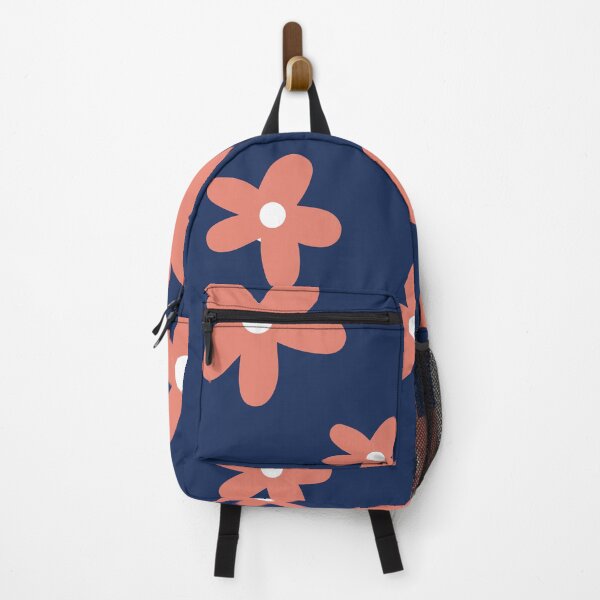 Item preview, navy and pink floral pattern designed and sold by keeganemma.