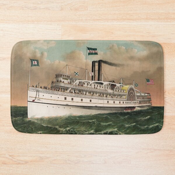 Item preview, Steamer Rhode Island - Vintage Maritime Print - 1882 designed and sold by warishellstore.