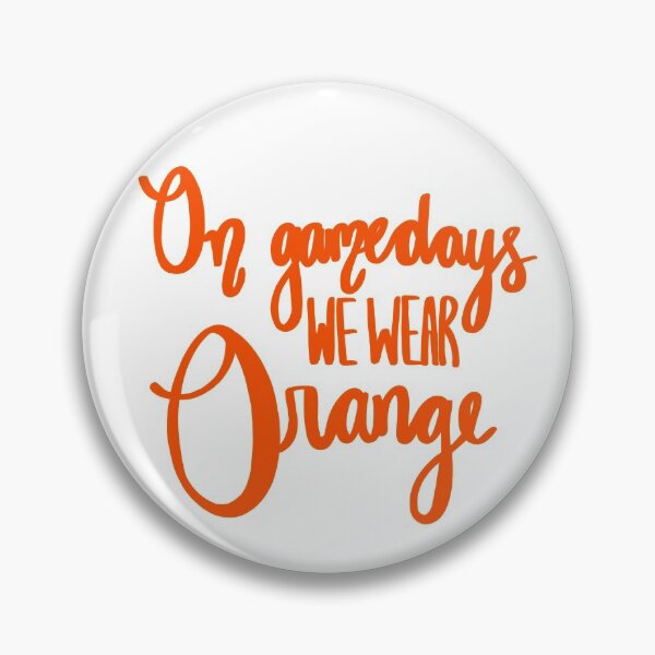 Item preview, On Gamedays We Wear Orange Calligraphy Solid designed and sold by emilees.