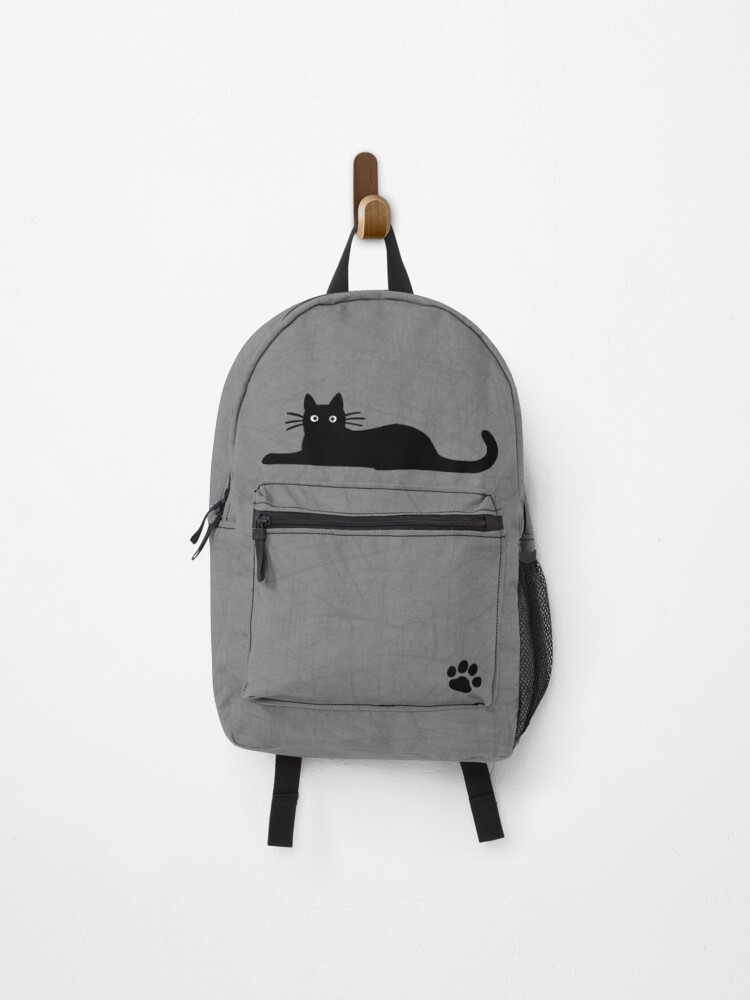 Thumbnail 1 of 3, Backpack, Black Cat designed and sold by ShortCoffee.