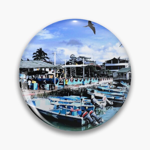 Item preview, Frigate birds over Puerto Ayora designed and sold by Mathilde GT.