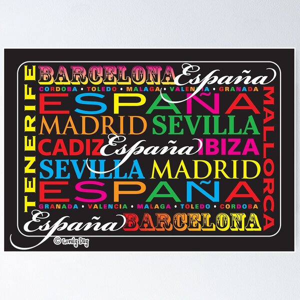 Item preview, España Script Famous Lovely Day Design designed and sold by Lovely Day.