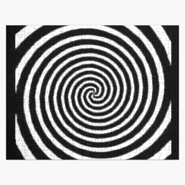 #Spiral #Target #Pattern #Hypnosis illusion vortex  striped circle  Jigsaw Puzzle