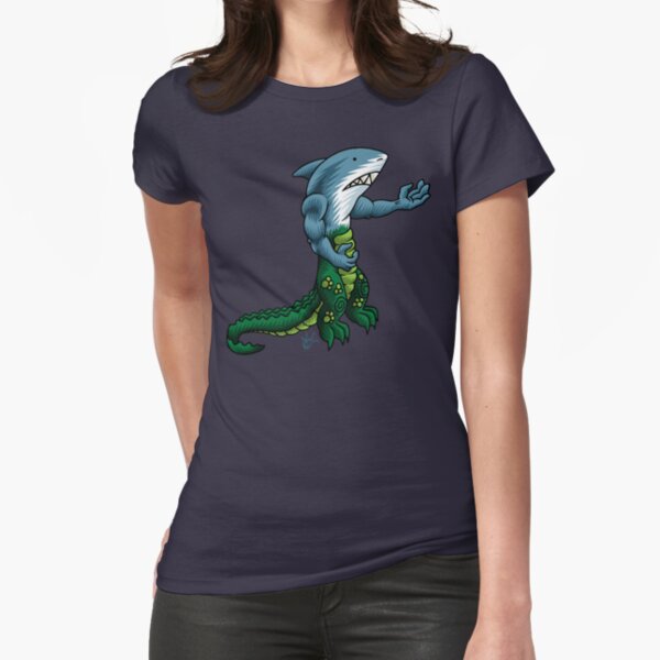 Alligator Shark Man Fitted T-Shirt
