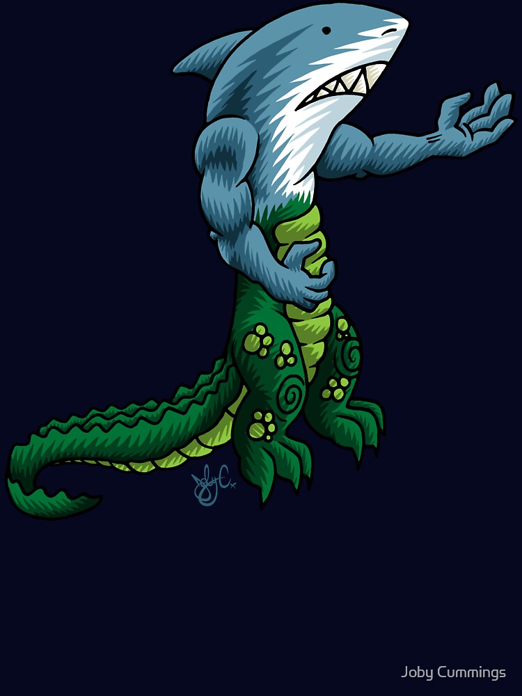 Thumbnail 7 of 7, Essential T-Shirt, Alligator Shark Man designed and sold by jabwai.