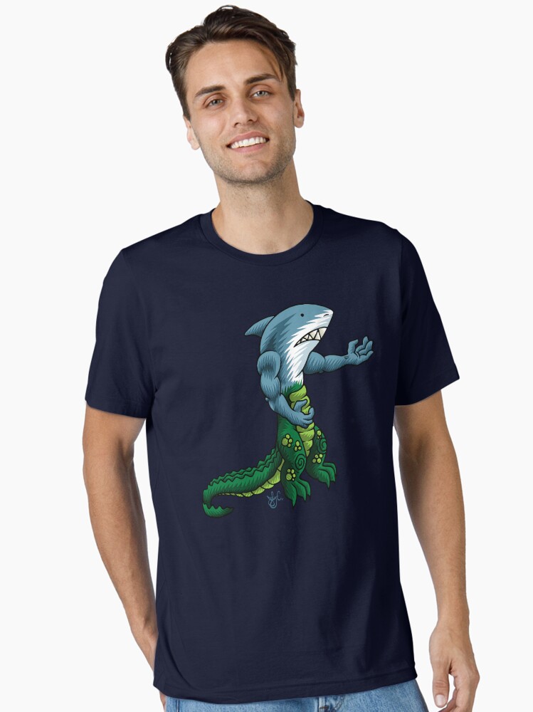 Thumbnail 2 of 7, Essential T-Shirt, Alligator Shark Man designed and sold by jabwai.