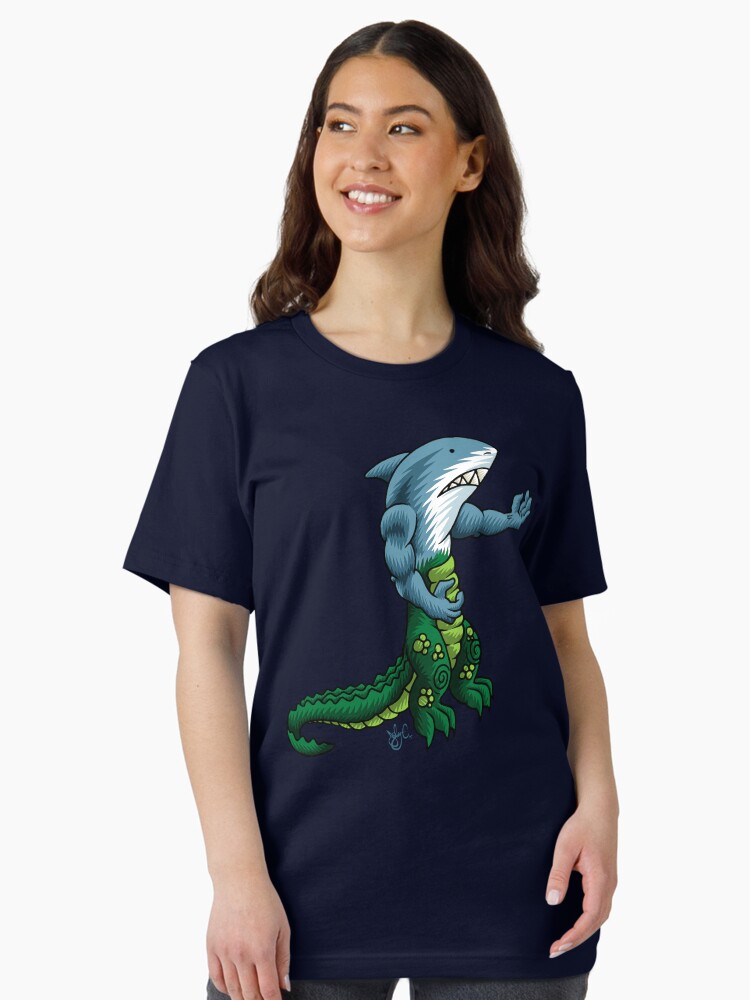 Thumbnail 1 of 7, Essential T-Shirt, Alligator Shark Man designed and sold by jabwai.