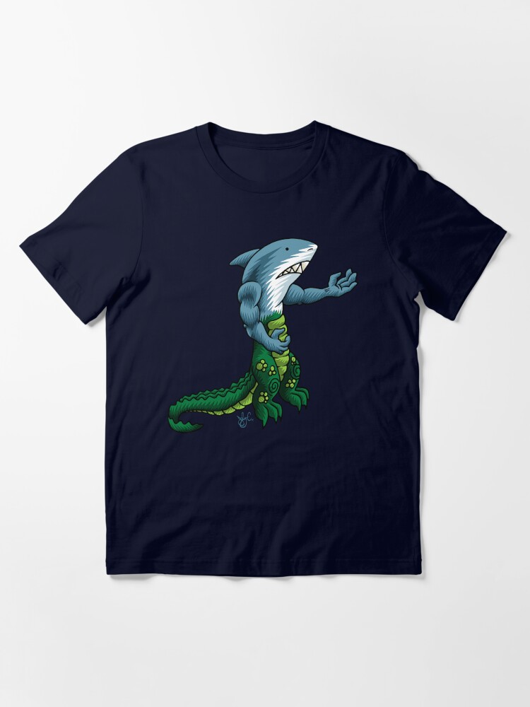 Thumbnail 3 of 7, Essential T-Shirt, Alligator Shark Man designed and sold by jabwai.