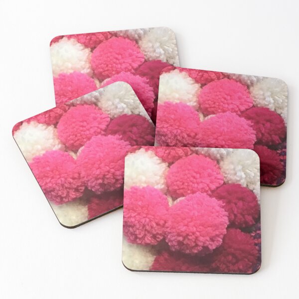 Item preview, Pink and white Pom Poms  designed and sold by GingerCatCo.