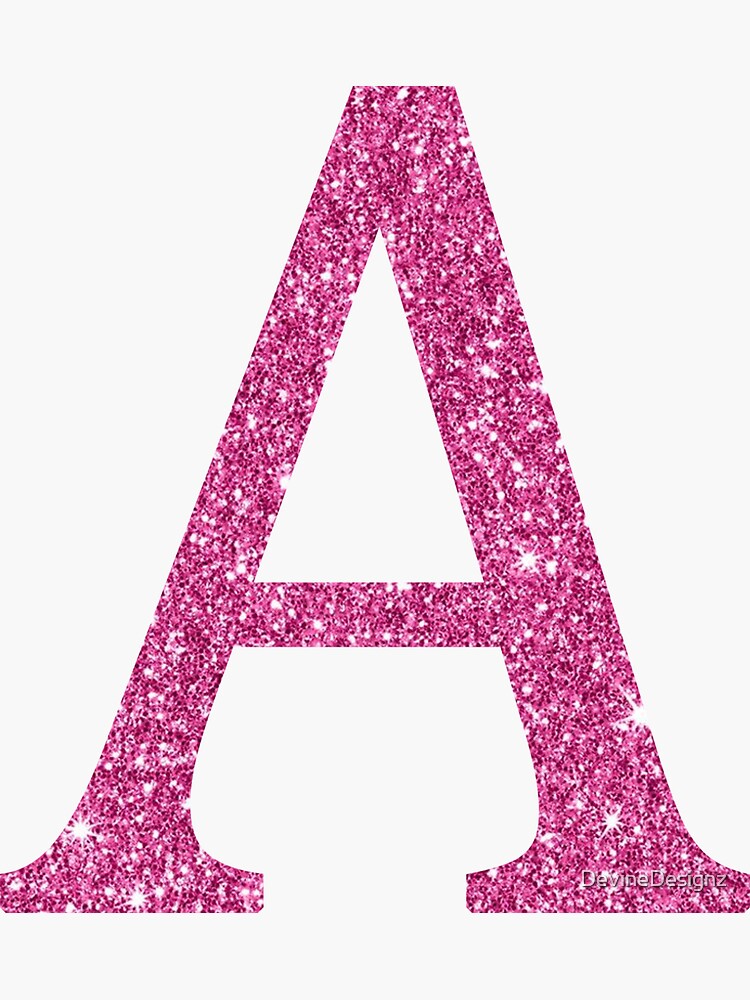 Printable Pink Glitter Letters