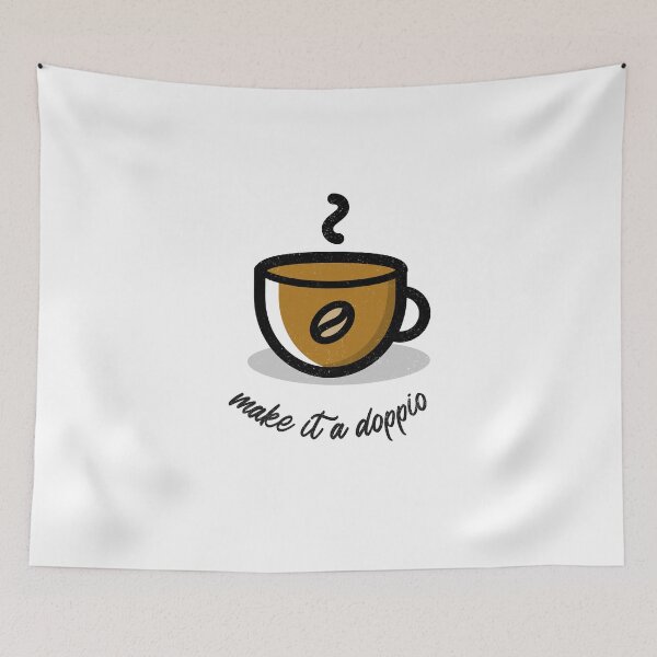 Item preview, Make It a Doppio, Coffee Humor designed and sold by travelitalia.