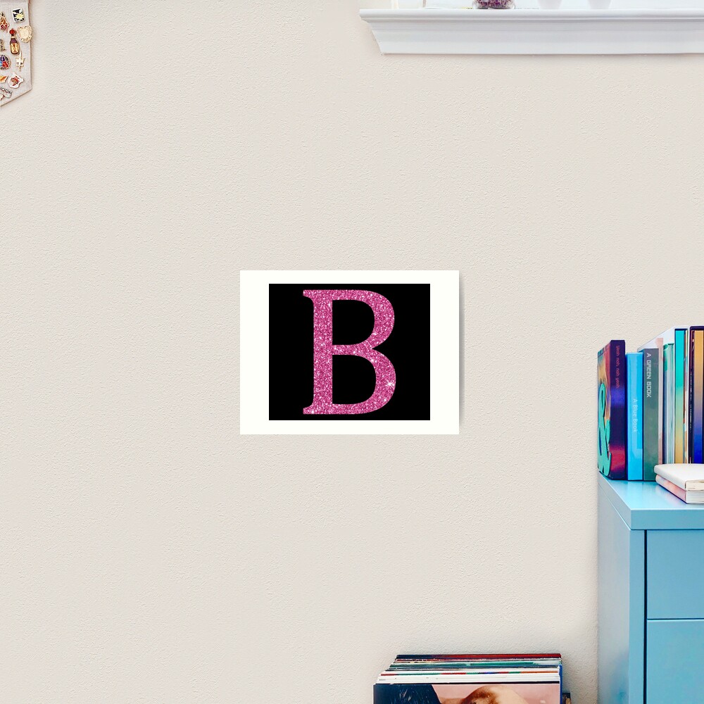 "Pink Glitter Letter B" Art Print For Sale By DevineDesignz | Redbubble