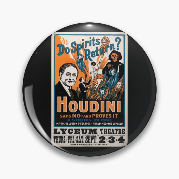 Item preview, Do Spirits Return? Houdini Says No - Vintage Magic Poster designed and sold by warishellstore.