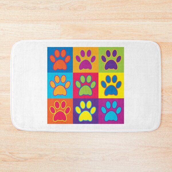 Item preview, pop art paw prints colorful style designed and sold by Print Epic.