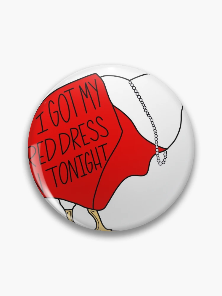 "Red Dress Vine Chicken" Pin for Sale by jminehartp | Redbubble
