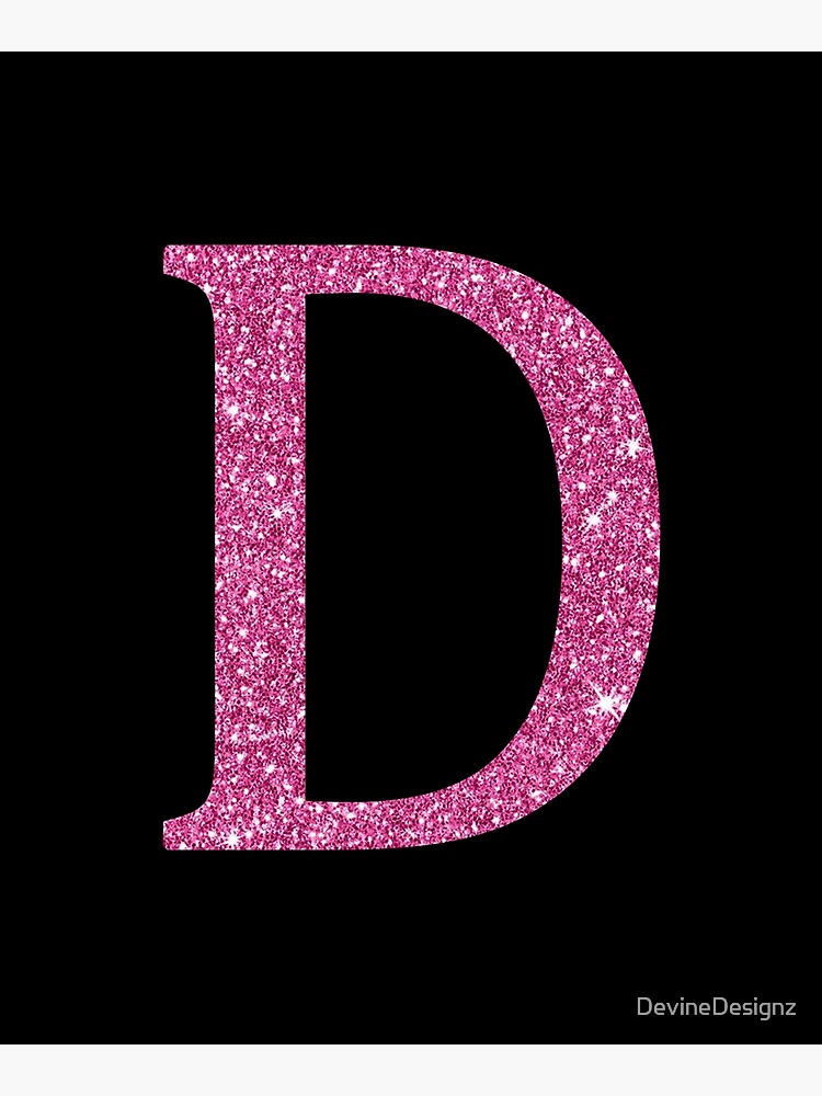 Pink Glitter Letter D Sticker for Sale by DevineDesignz