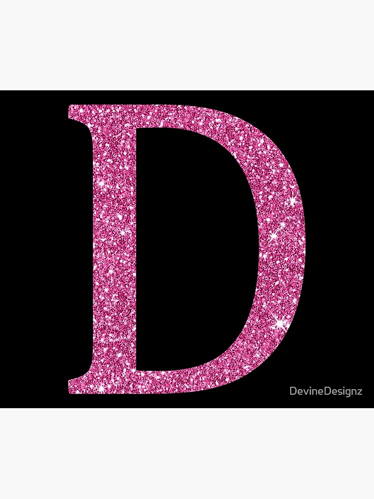 Pink Glitter Letter D Sticker for Sale by DevineDesignz