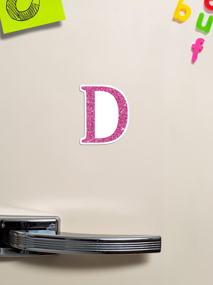 Pink Glitter Letter D Sticker for Sale by DevineDesignz