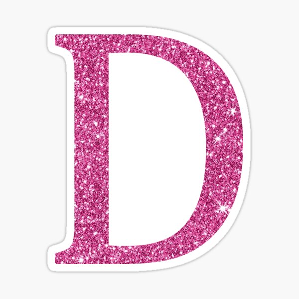 Pink Glitter Letter U Sticker for Sale by DevineDesignz