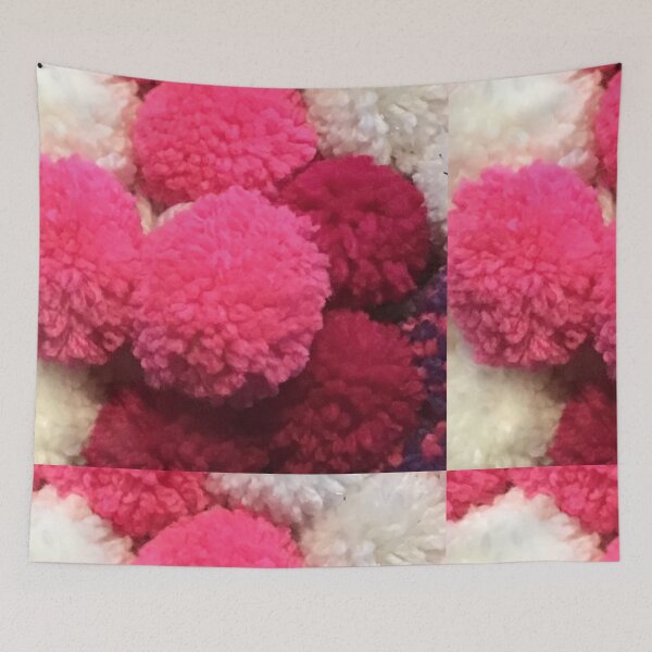 Item preview, Pink and white Pom Poms  designed and sold by GingerCatCo.