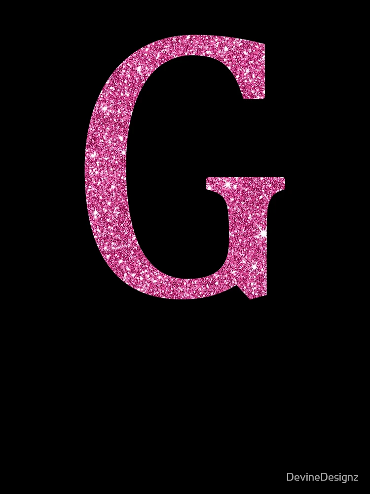 Pink Glitter Letter G\