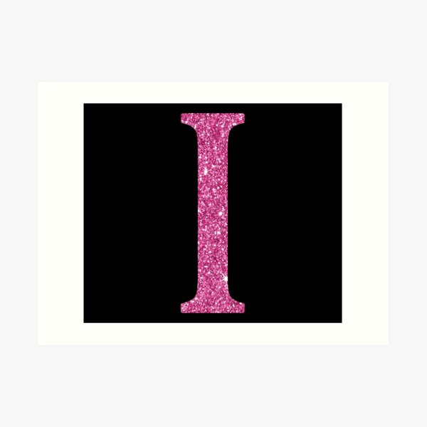 pink glitter letter y art print by devinedesignz redbubble