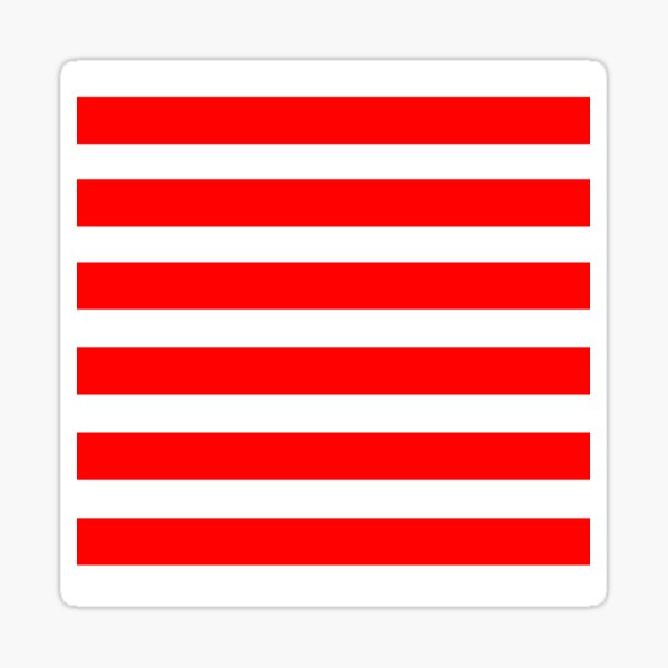 Red and White Stripes Sticker