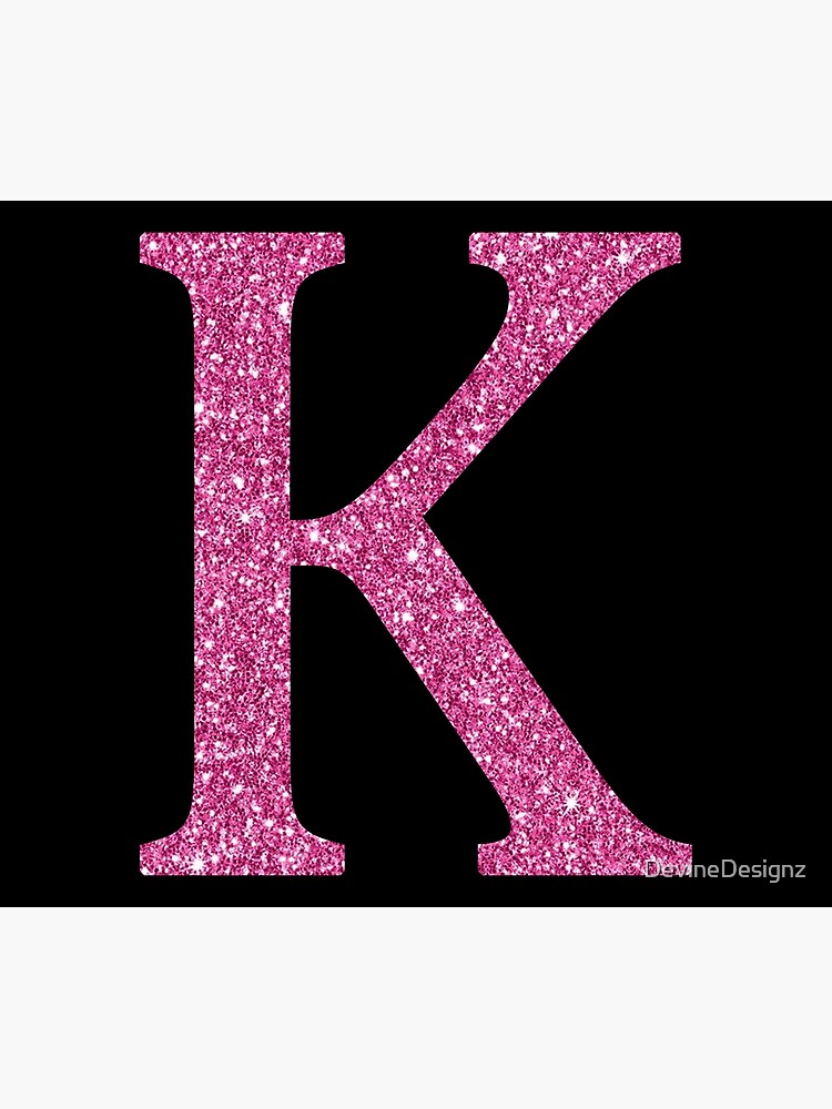 "Pink Glitter Letter K" Poster for Sale by DevineDesignz Redbubble