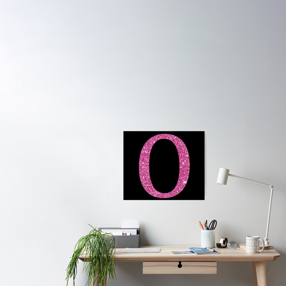 Pink Glitter Letter O Sticker for Sale by DevineDesignz